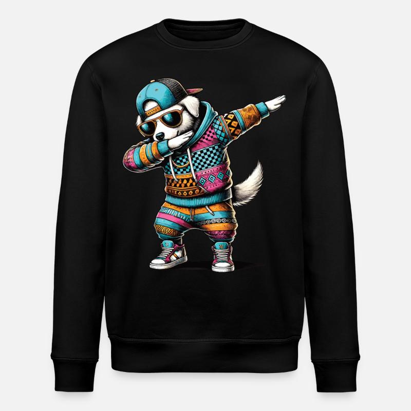 Chien de dabbing - Sweat bio ROLLER Stanley/Stella Unisexe - noir