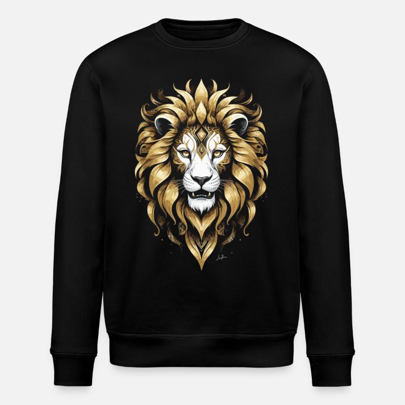 König - Löwe Gold - Stanley/Stella Unisex Bio-Sweatshirt ROLLER - Schwarz