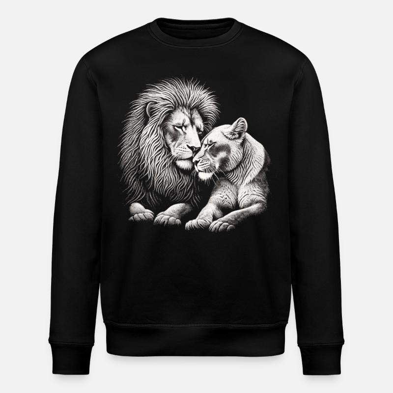 In love like lions - Stanley/Stella ROLLER Unisex Organic Sweatshirt - black