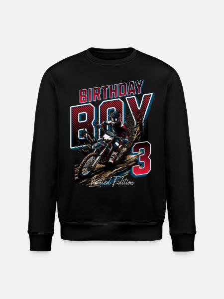 Motocross 3rd Birthday - Stanley/Stella ROLLER Unisex Organic Sweatshirt - black
