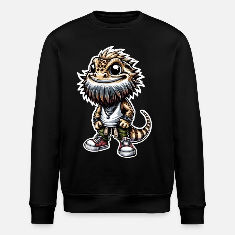 Bearded dragons - Stanley/Stella ROLLER Unisex Organic Sweatshirt - black