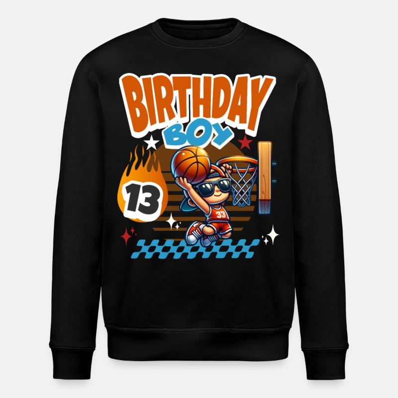13e anniversaire de basket-ball - Sweat bio ROLLER Stanley/Stella Unisexe - noir