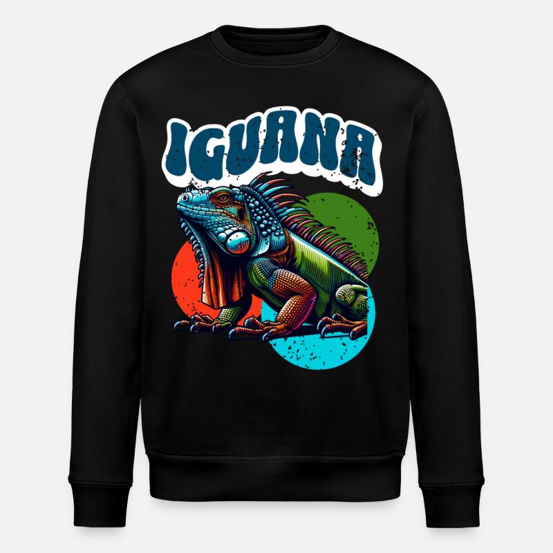 Iguana - Stanley/Stella ROLLER Unisex Organic Sweatshirt - black