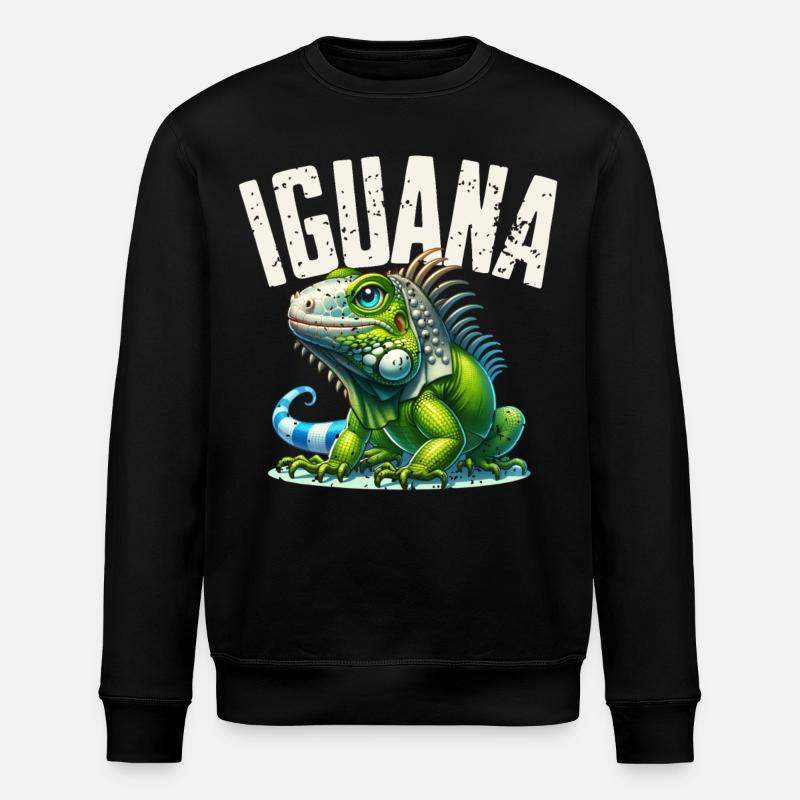Iguana - Stanley/Stella ROLLER Unisex Organic Sweatshirt - black