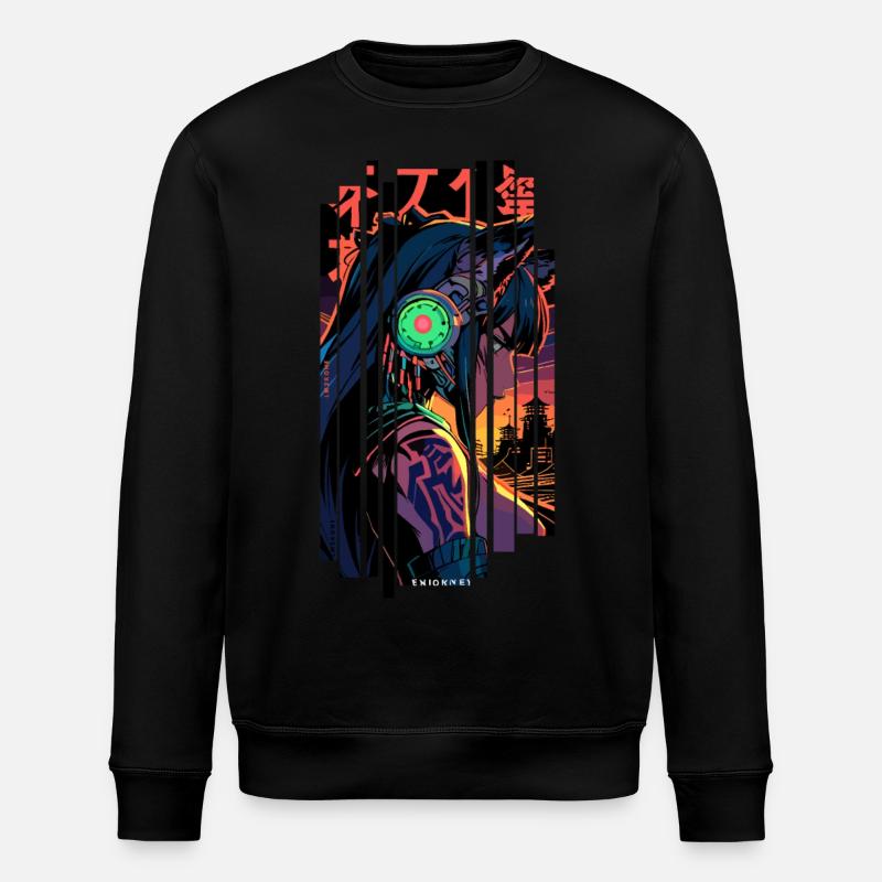 Geometric Werewolf Woman - Stanley/Stella ROLLER Unisex Organic Sweatshirt - black