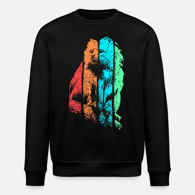 Tamarin Affe Primat - Stanley/Stella Unisex Bio-Sweatshirt ROLLER - Schwarz