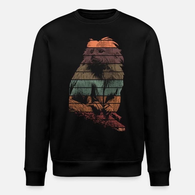 Singe Tamarin Primate - Sweat bio ROLLER Stanley/Stella Unisexe - noir