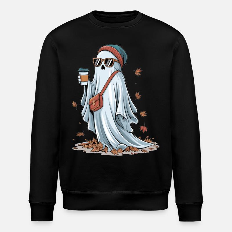 Kaffee und Geister - Stanley/Stella Unisex Bio-Sweatshirt ROLLER - Schwarz