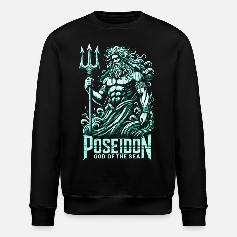 Poseidon - Gott der Meere - Stanley/Stella Unisex Bio-Sweatshirt ROLLER - Schwarz