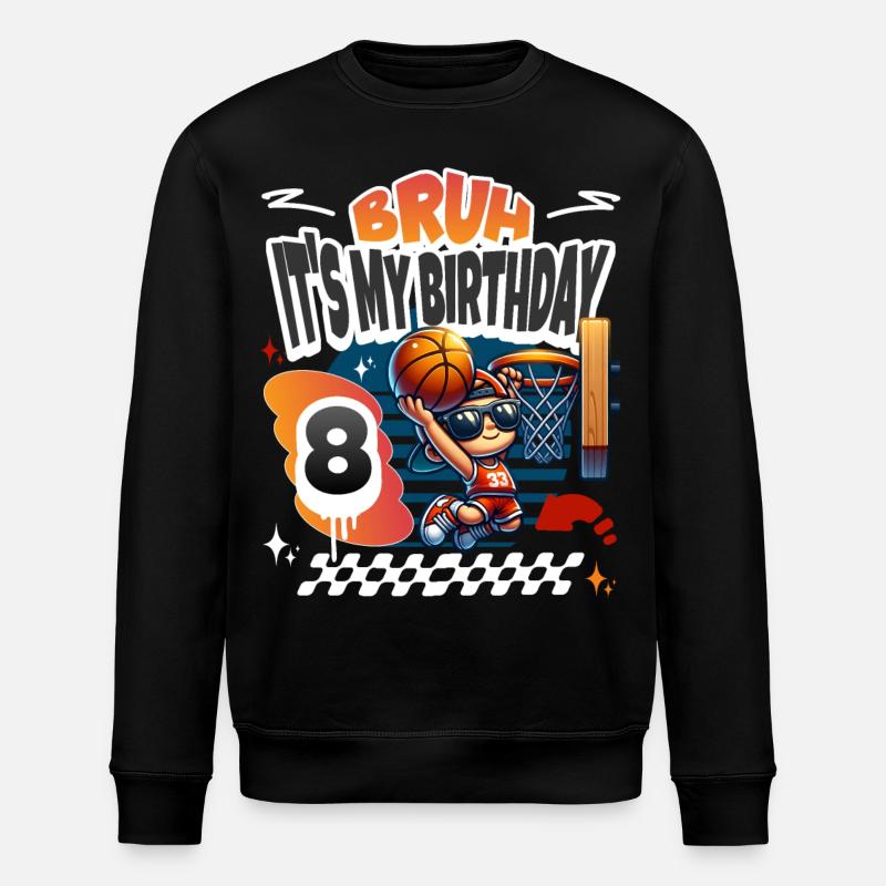 Basketball 8e anniversaire - Sweat bio ROLLER Stanley/Stella Unisexe - noir