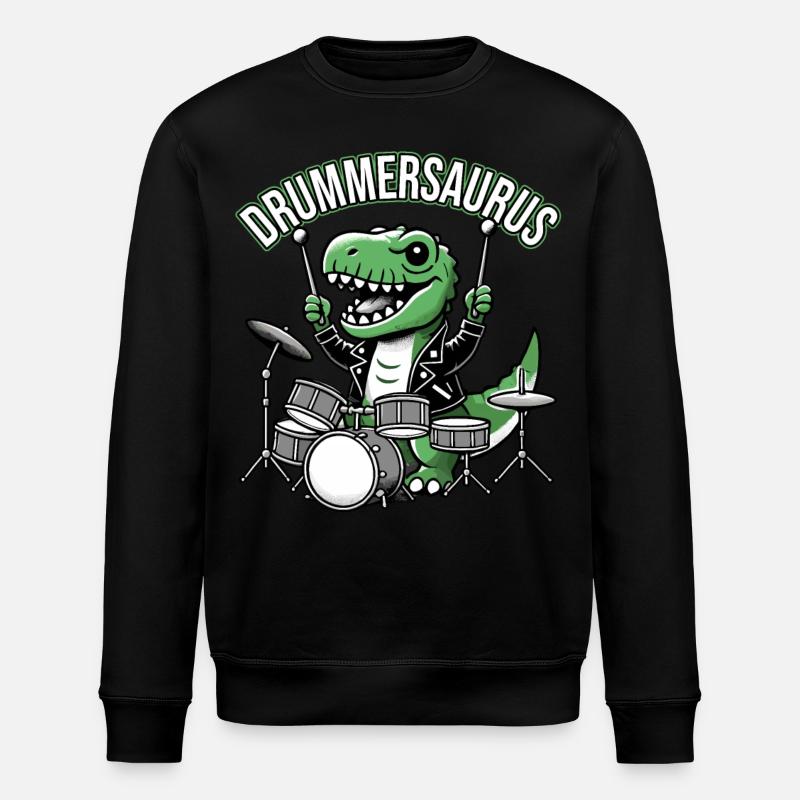 Schlagzeuger, Schlagzeug, Batteur, Drummersaurus - Sweat bio ROLLER Stanley/Stella Unisexe - noir