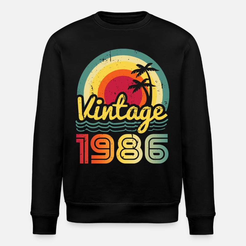 1986 - Stanley/Stella ROLLER Unisex Organic Sweatshirt - black
