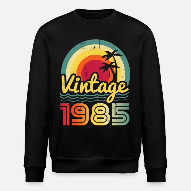 1985 - Stanley/Stella ROLLER Unisex Organic Sweatshirt - black