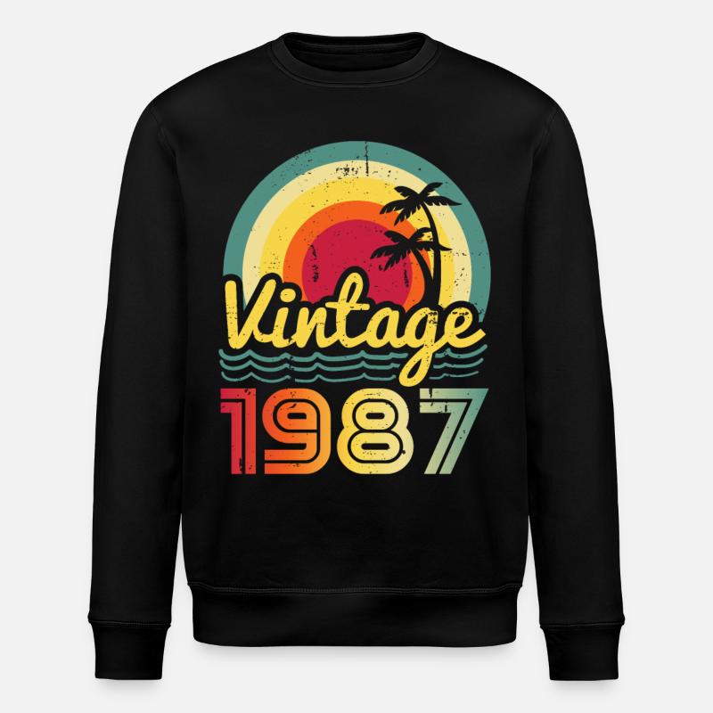 1987 - Stanley/Stella Unisex Bio-Sweatshirt ROLLER - Schwarz