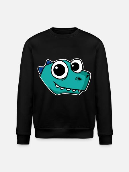 Dino Dinosaur Head - Stanley/Stella ROLLER Unisex Organic Sweatshirt - black