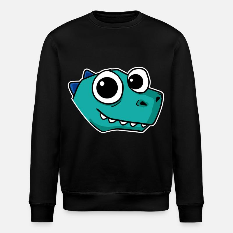 Dino Dinosaur Head - Stanley/Stella ROLLER Unisex Organic Sweatshirt - black
