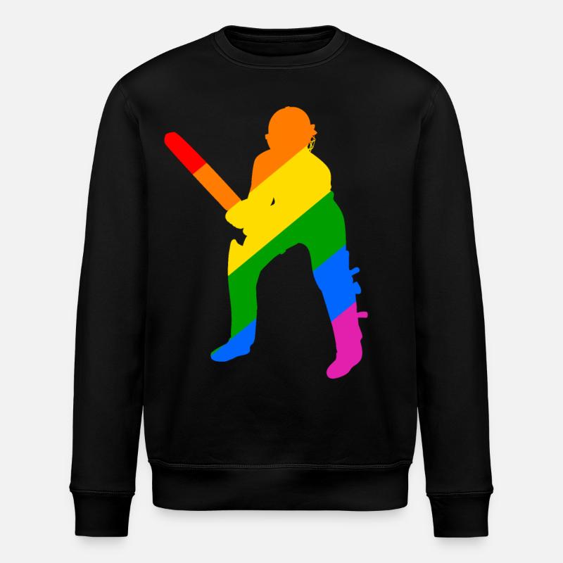 Batsman dans l’arc-en-ciel de cricket - Sweat bio ROLLER Stanley/Stella Unisexe - noir