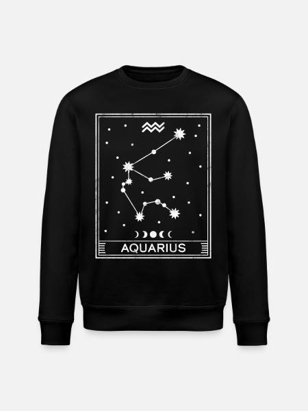 Sternzeichen Wassermann - Stanley/Stella Unisex Bio-Sweatshirt ROLLER - Schwarz