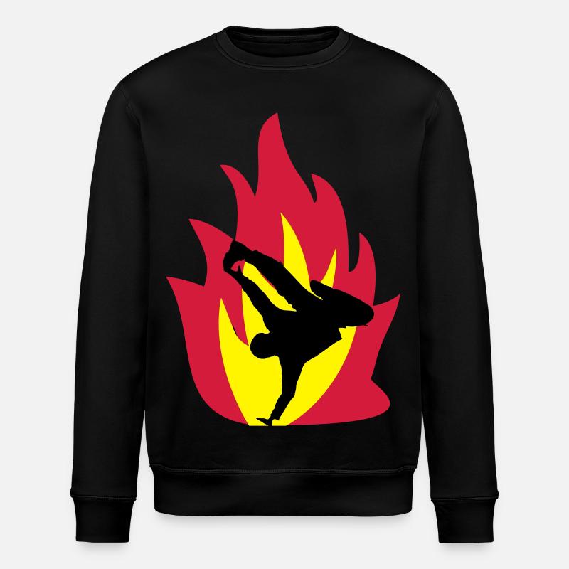 Breakdancer dans le feu - Sweat bio ROLLER Stanley/Stella Unisexe - noir