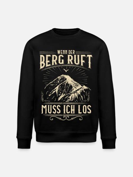 Mountaineers / Peaks / Alps - Stanley/Stella ROLLER Unisex Organic Sweatshirt - black
