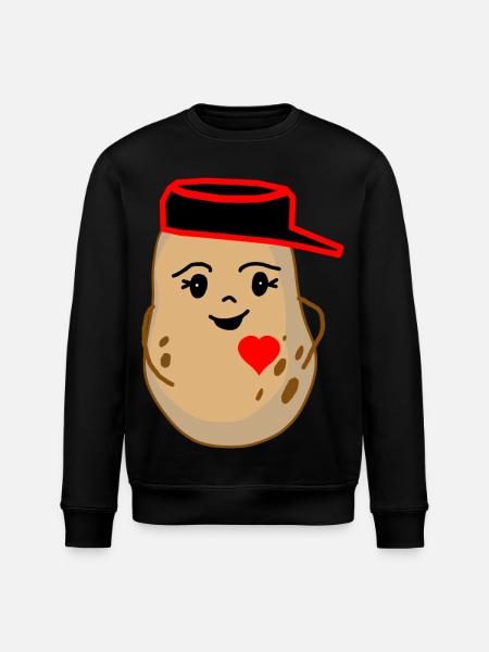Hearty Potato Potato Vegetable Fantasy - Stanley/Stella ROLLER Unisex Organic Sweatshirt - black