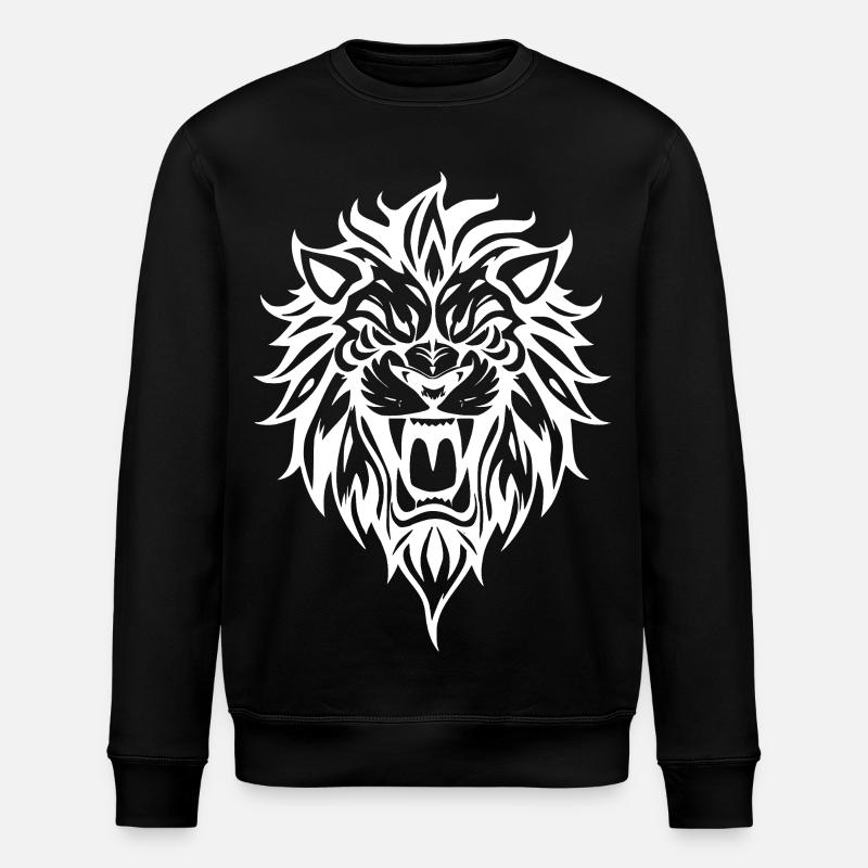 Powerful lion head silhouette - Stanley/Stella ROLLER Unisex Organic Sweatshirt - black