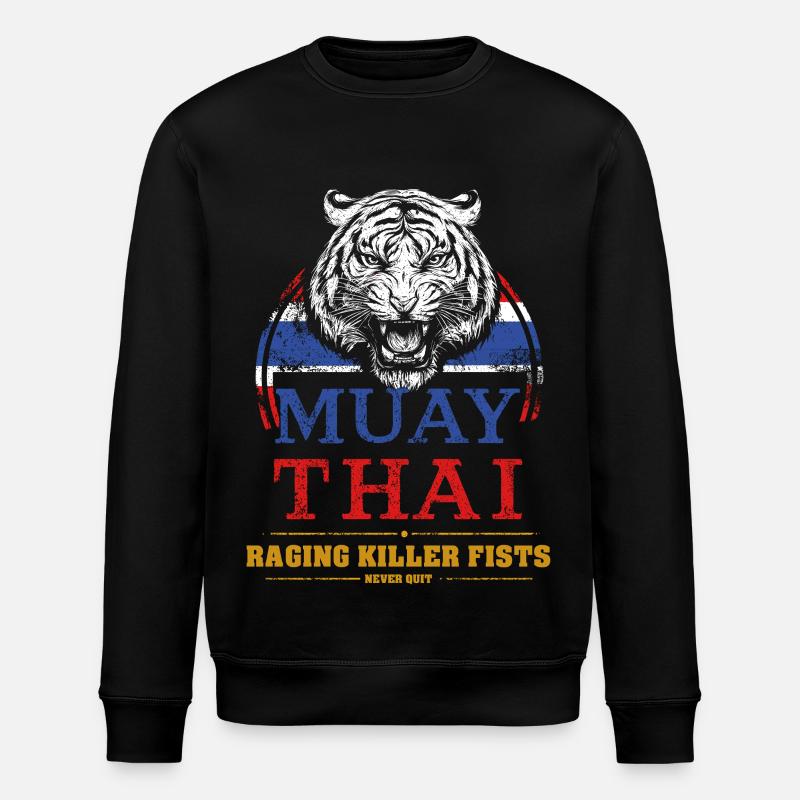 Muay Thai du tigre - Sweat bio ROLLER Stanley/Stella Unisexe - noir