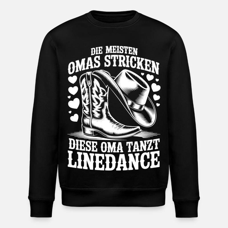 Oma tanzt Linedance - Stanley/Stella Unisex Bio-Sweatshirt ROLLER - Schwarz
