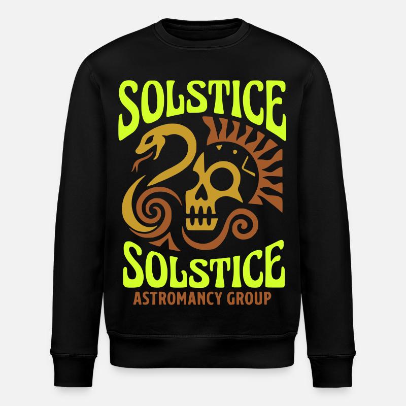Solstice Astromancy Skull - Stanley/Stella ROLLER Unisex Organic Sweatshirt - black