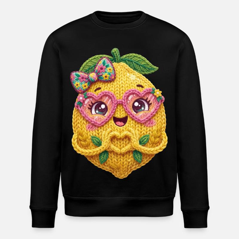 Zitrone Herzhände - Stanley/Stella Unisex Bio-Sweatshirt ROLLER - Schwarz