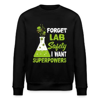 Chemist laboratory safety chemicals gift - Stanley/Stella ROLLER Unisex Organic Sweatshirt - black - Front - Nik (191cm)