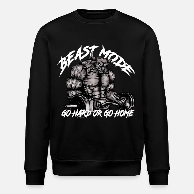 Gym Bull - Beast Mode - Sweat bio ROLLER Stanley/Stella Unisexe - noir