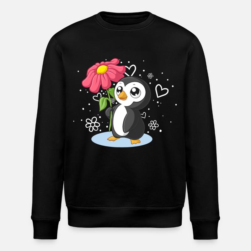 Pinguin Tshirt - Sweat bio ROLLER Stanley/Stella Unisexe - noir