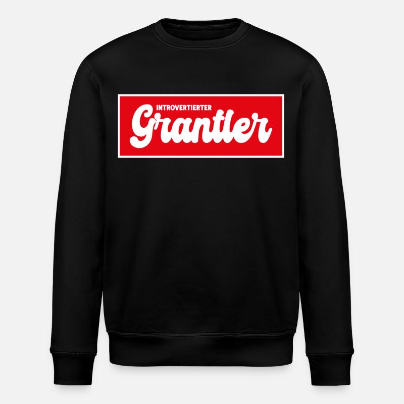Introvertierter Grantler - Stanley/Stella Unisex Bio-Sweatshirt ROLLER - Schwarz