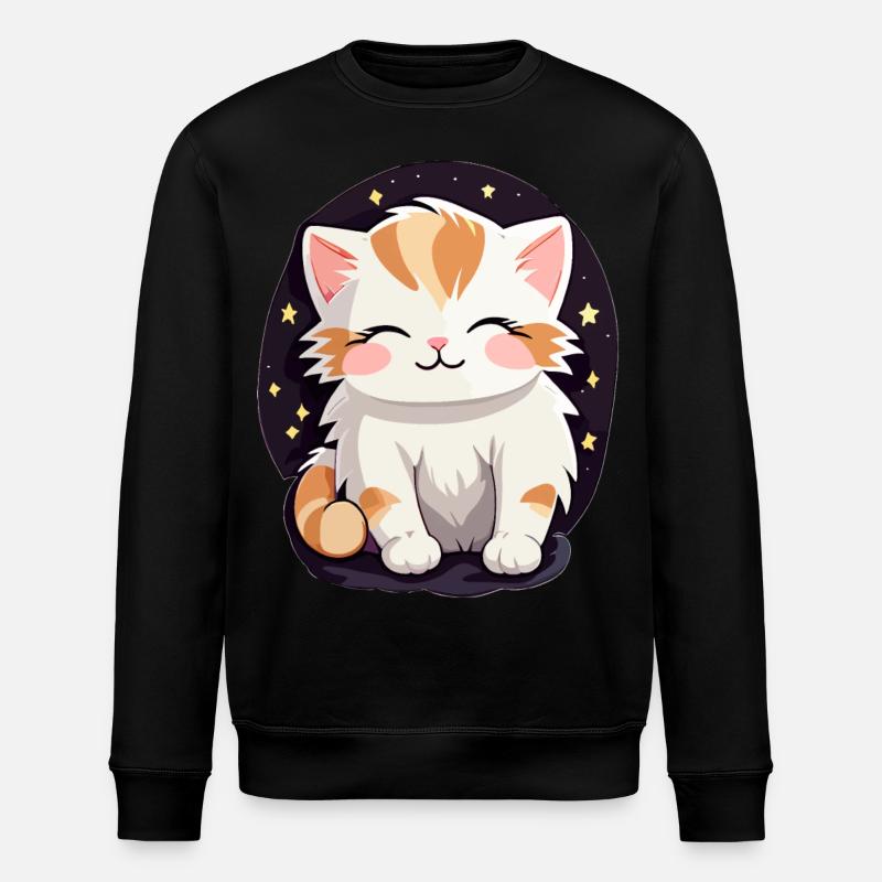 Chat mignon et amical - Sweat bio ROLLER Stanley/Stella Unisexe - noir