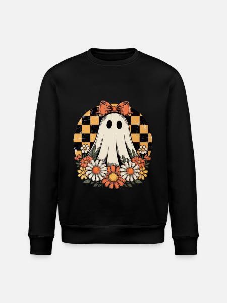 Ghost Halloween - Stanley/Stella ROLLER Unisex Organic Sweatshirt - black