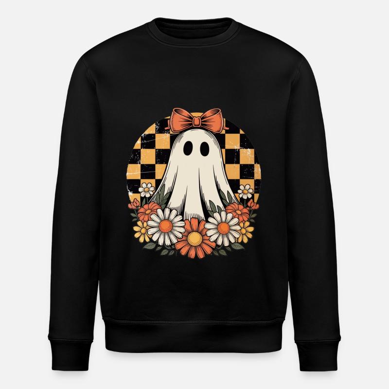 Geist Halloween - Stanley/Stella Unisex Bio-Sweatshirt ROLLER - Schwarz