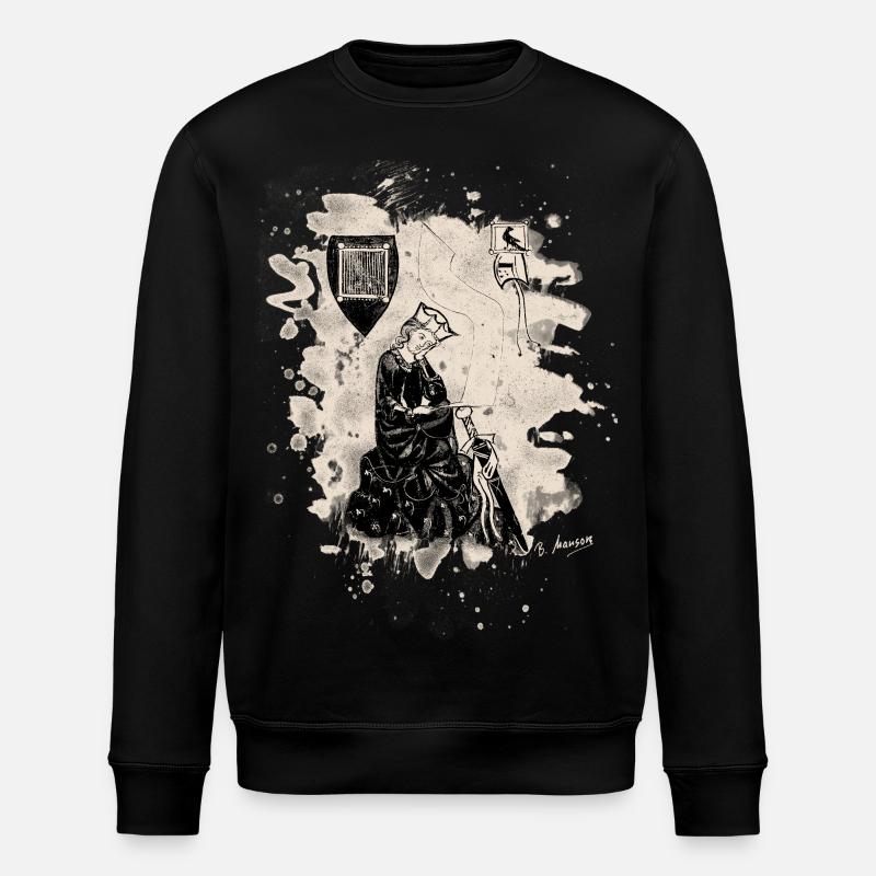 Walther von der Vogelweide - creme bleached - Stanley/Stella Unisex Bio-Sweatshirt ROLLER - Schwarz