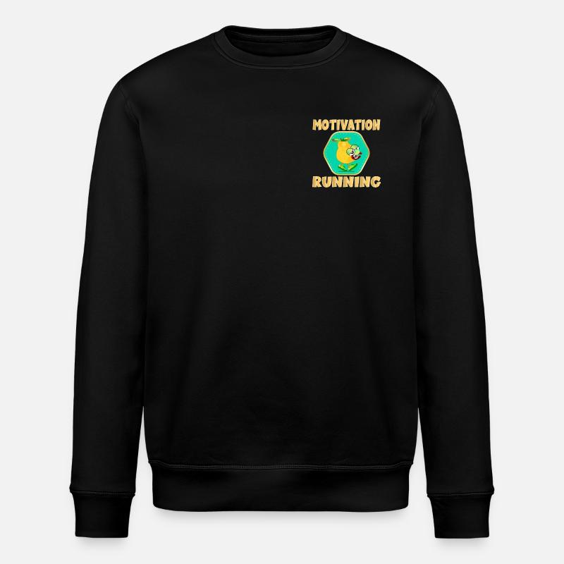 FUNNY MOTIVATION RUNNING PEAR - Stanley/Stella ROLLER Unisex Organic Sweatshirt - black