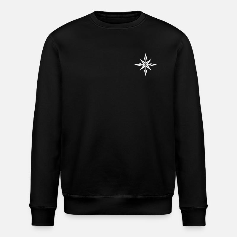 Kompass Stern - Stanley/Stella Unisex Bio-Sweatshirt ROLLER - Schwarz