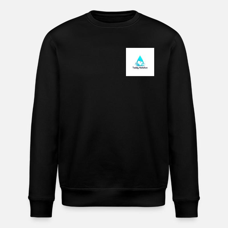 Teddy Bear and Wave Swim - Stanley/Stella ROLLER Unisex Organic Sweatshirt - black