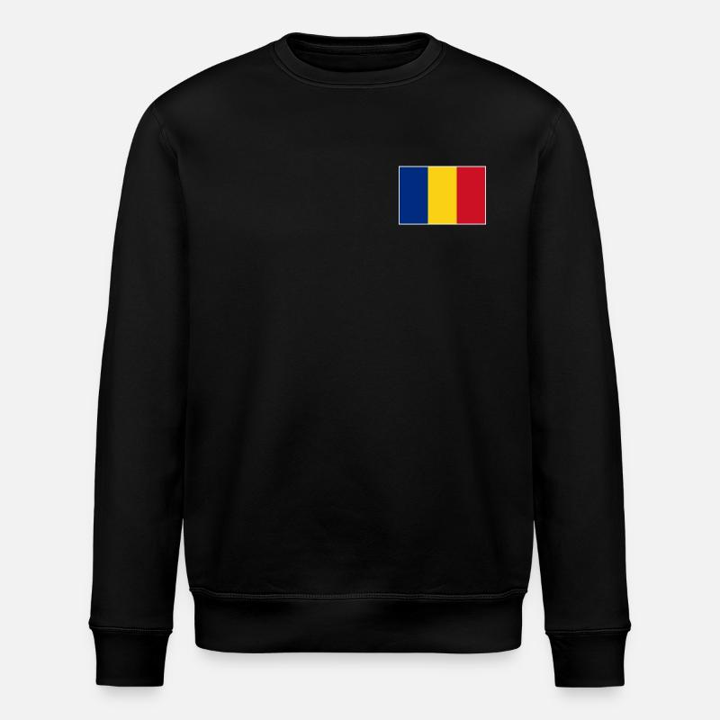 Drapeau Roumanie - Sweat bio ROLLER Stanley/Stella Unisexe - noir