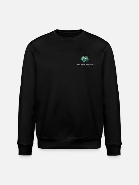 Protect our planet white - Stanley/Stella ROLLER Unisex Organic Sweatshirt - black