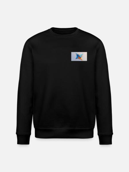 Origami Stern BlauOrange - Stanley/Stella Unisex Bio-Sweatshirt ROLLER - Schwarz
