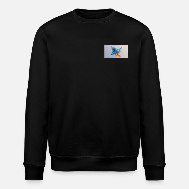Origami Star BleuOrange - Sweat bio ROLLER Stanley/Stella Unisexe - noir