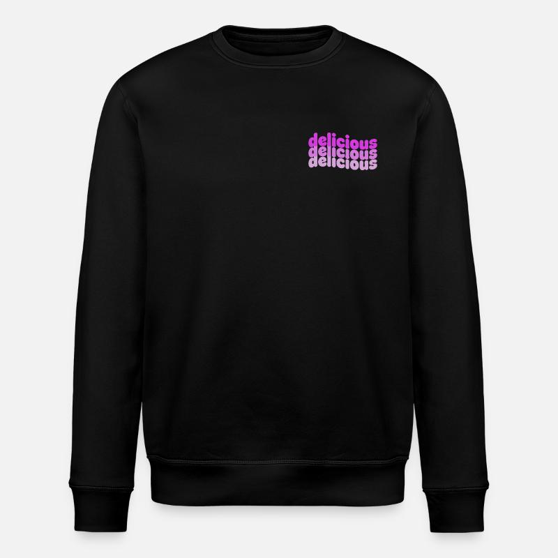 Delicious Typo Gradient Muster - Stanley/Stella Unisex Bio-Sweatshirt ROLLER - Schwarz