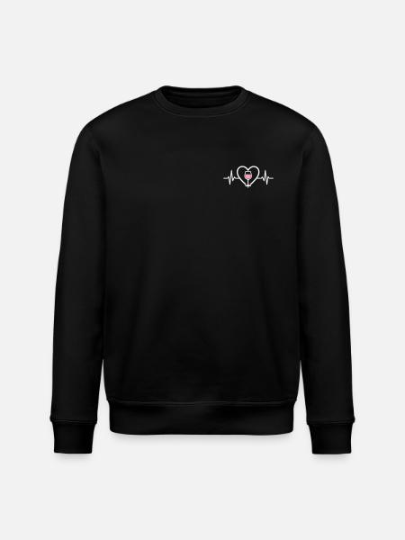 Heart + Rosé Wine – Passion Rosé - Stanley/Stella ROLLER Unisex Organic Sweatshirt - black