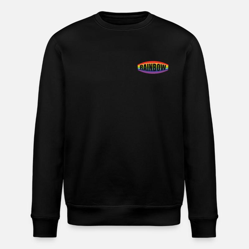 Lettrage arc-en-ciel Pochette - Sweat bio ROLLER Stanley/Stella Unisexe - noir
