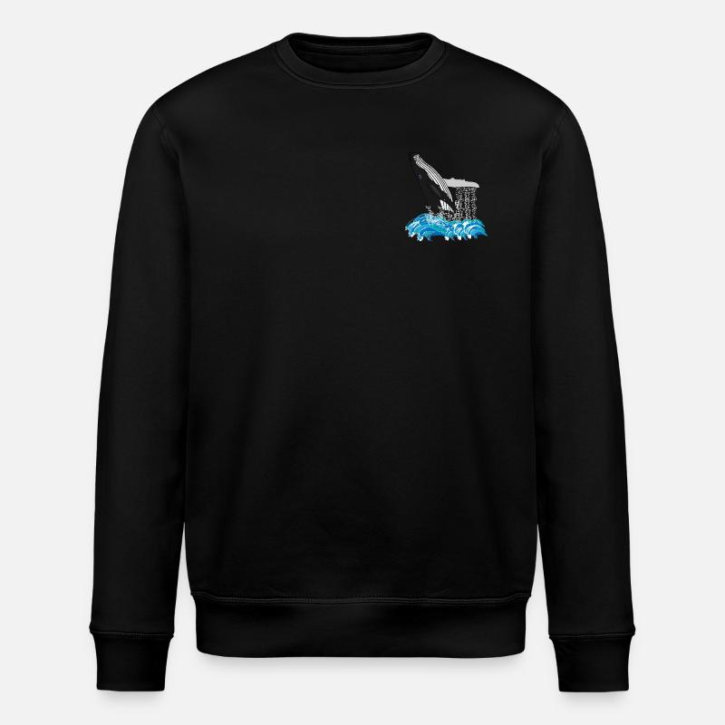 Empreinte de baleine à bosse - Sweat bio ROLLER Stanley/Stella Unisexe - noir