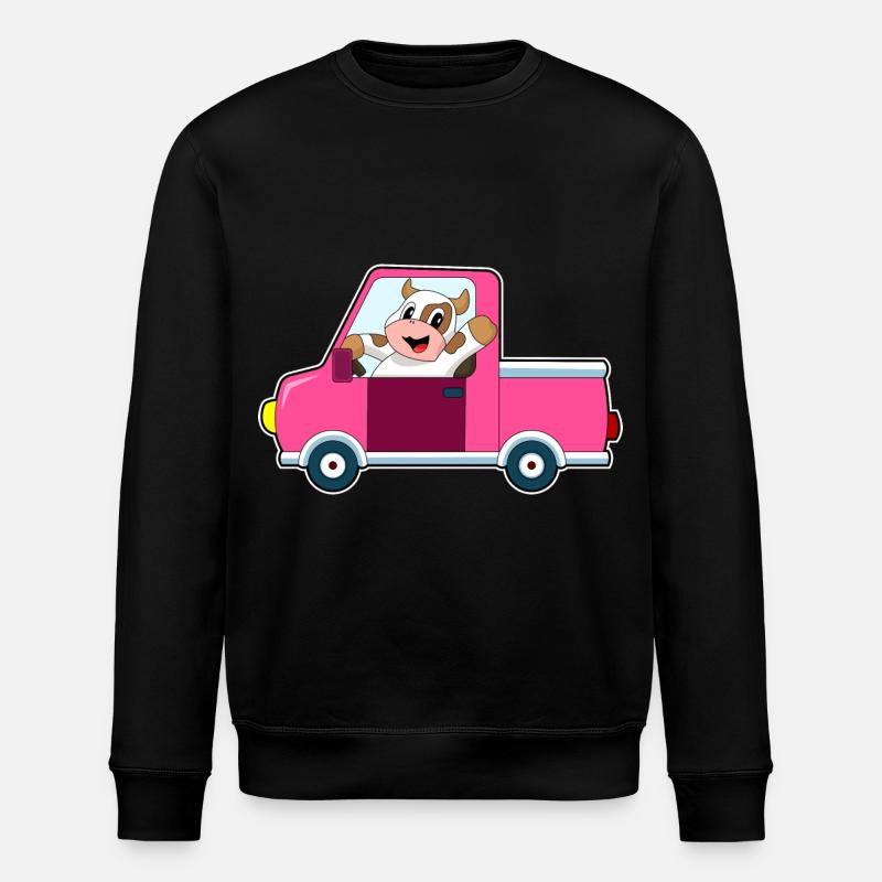 Cow Car - Stanley/Stella ROLLER Unisex Organic Sweatshirt - black